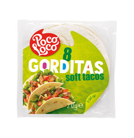 Gorditas placki do taco miekkie Poco Loco 15cm, 8szt Gorditas placki do taco miekkie Poco Loco 15cm, 8szt