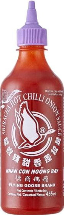 Sriracha cebulowa 455ml Flyin Goose Sriracha cebulowa 455ml Flyin Goose